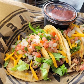 The Island Bar & Grill burger and fries with lake view