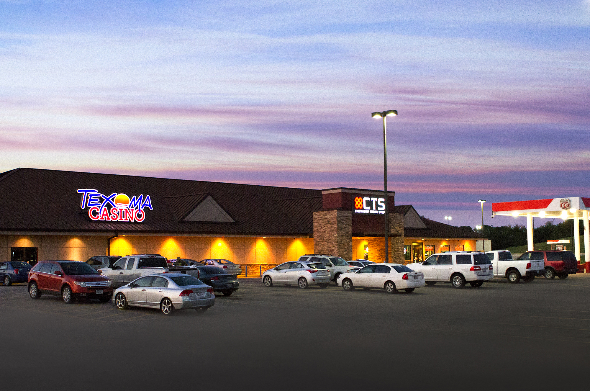 Texoma Casino exterior near Lake Texoma